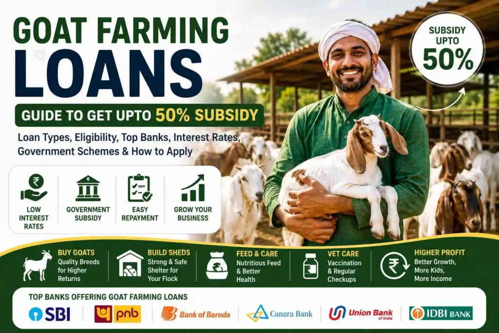 Goat Farming Loans: Guide to Get Upto 50% Subsidy