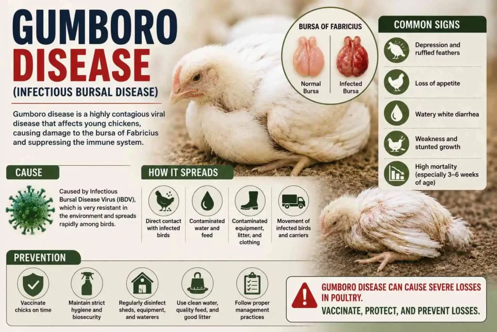Gumboro Disease Diease in Poultry Farm (Infectious Bursal Disease)