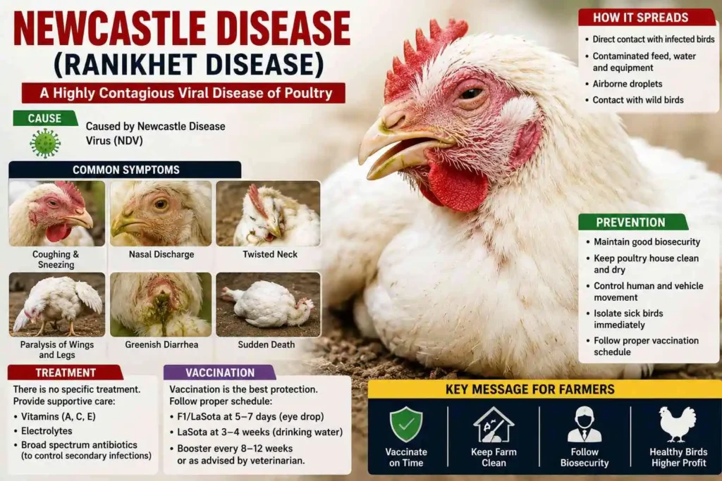 Newcastle Disease in Poultry Farm (Ranikhet Disease)