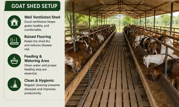 How to Start Goat Farming in India, Shelter
