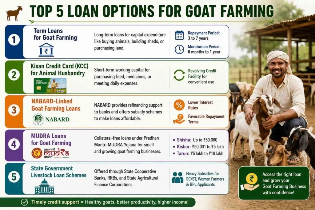 Banks for goat farming loan
