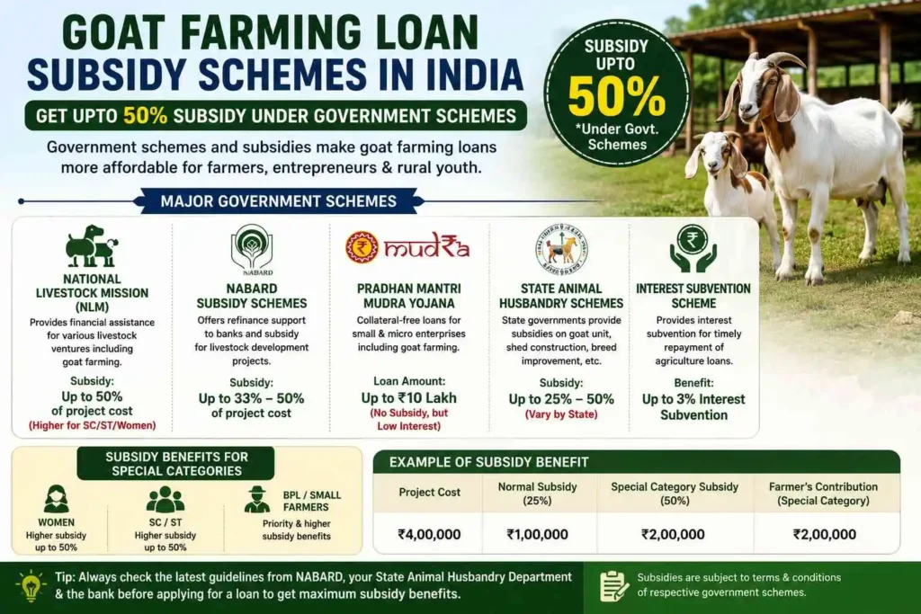 subsidy for goat farming