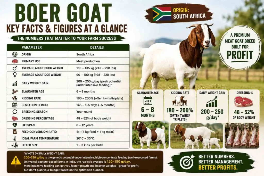 Boer Goat Key Facts & Figures at a Glance
