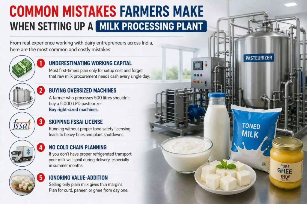 Common Mistakes Farmers Make When Setting Up a Milk Processing Plant