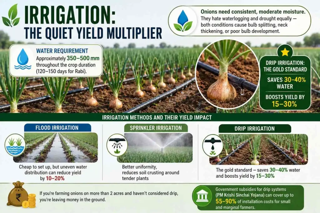 Drip Irrigation in onion