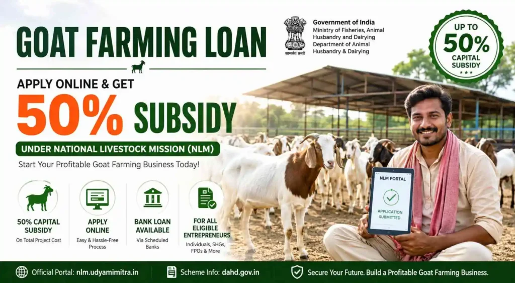 Goat Farming Loan | Apply Online & Get 50% Subsidy