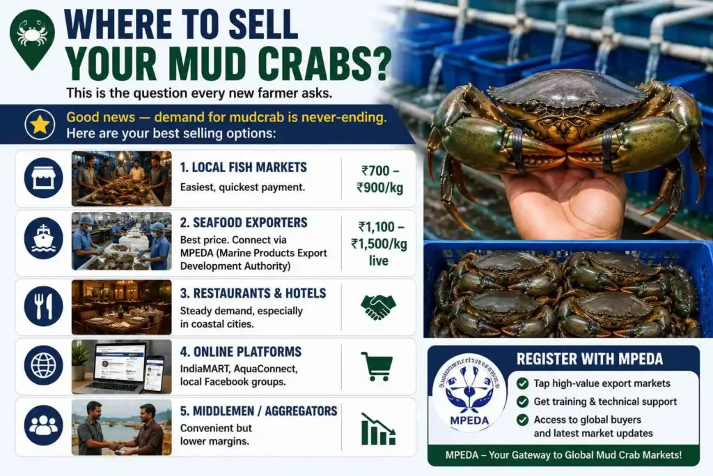 Where to Sell Your Mud Crabs?