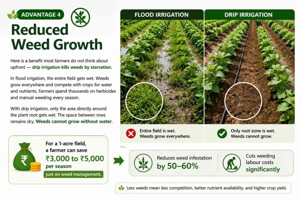 Advantage 4: Reduced Weed Growth