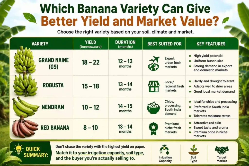 Which Banana Variety Can Give Better Yield and Market Value?