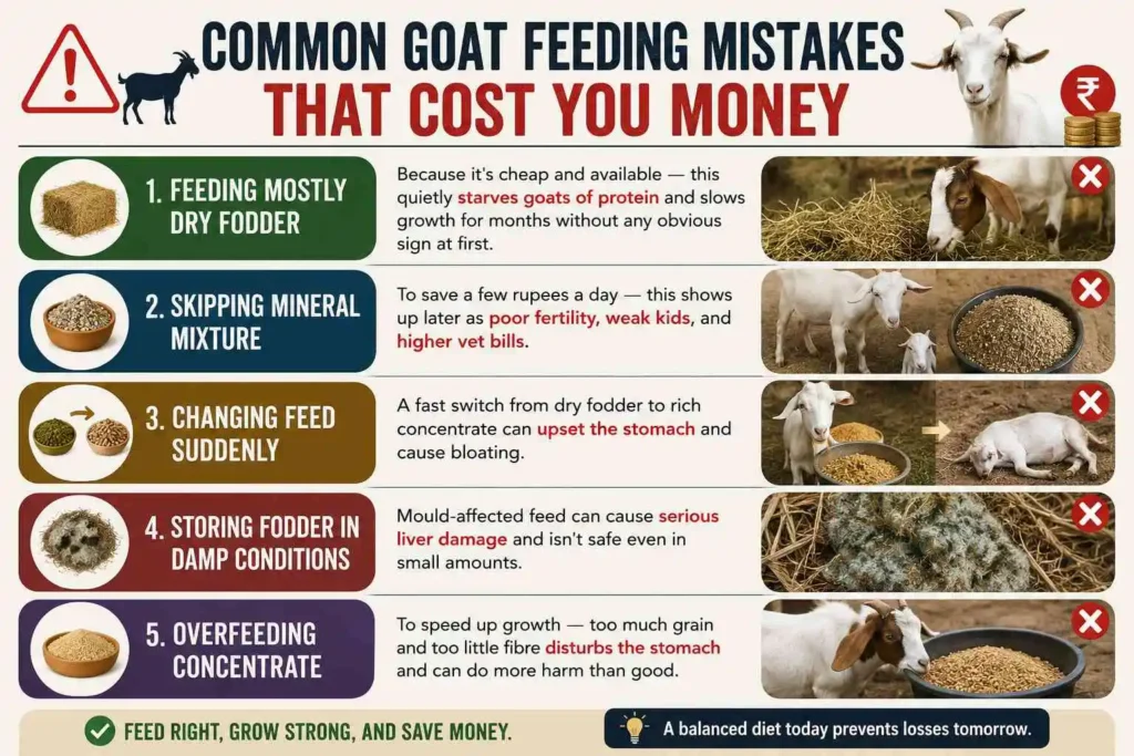 Common Goat Feeding Mistakes That Cost You Money