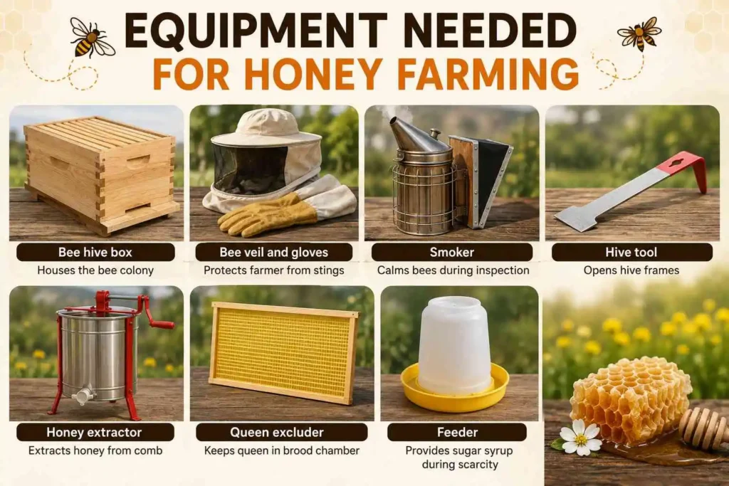 Equipment Needed for Honey Farming
