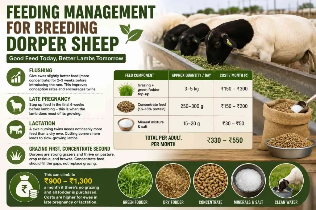 Feeding Management for Breeding Dorper Sheep