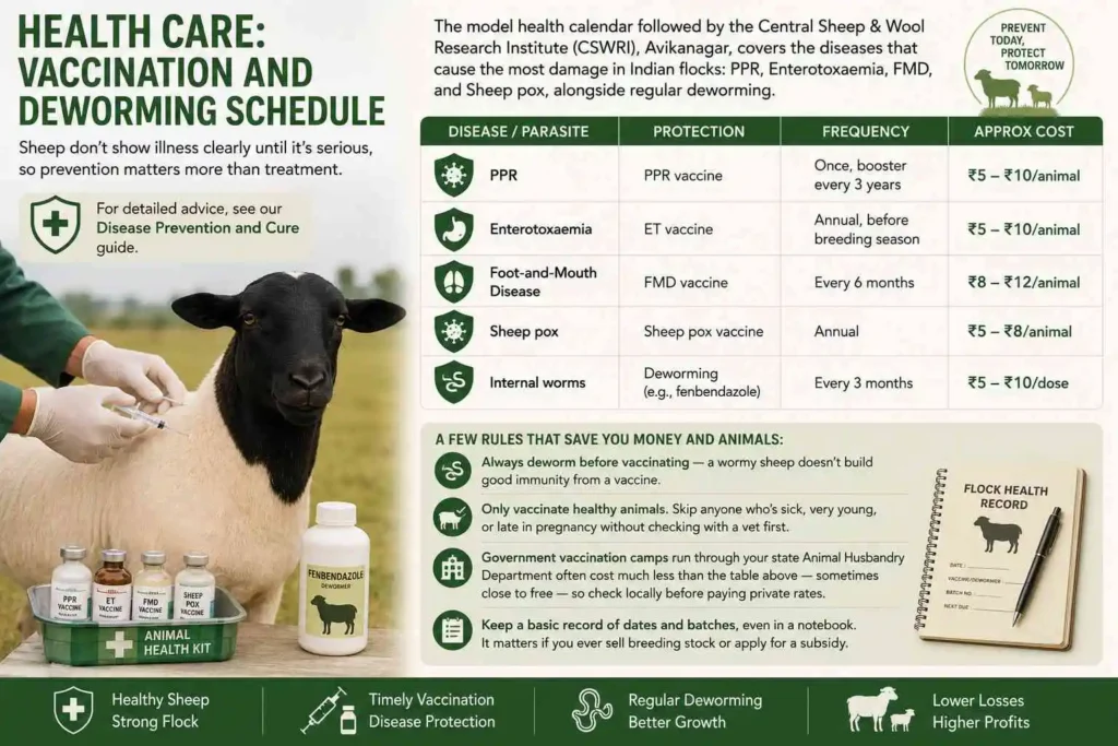 Health Care: Vaccination and Deworming Schedule