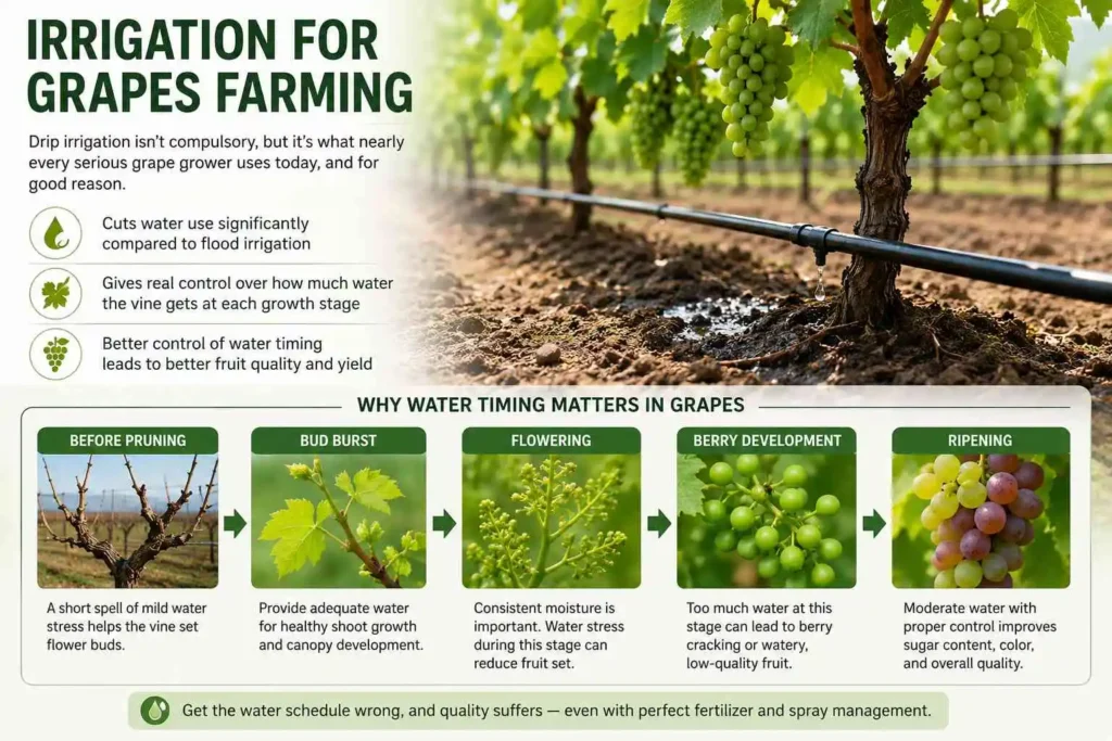 Irrigation for Grapes Farming