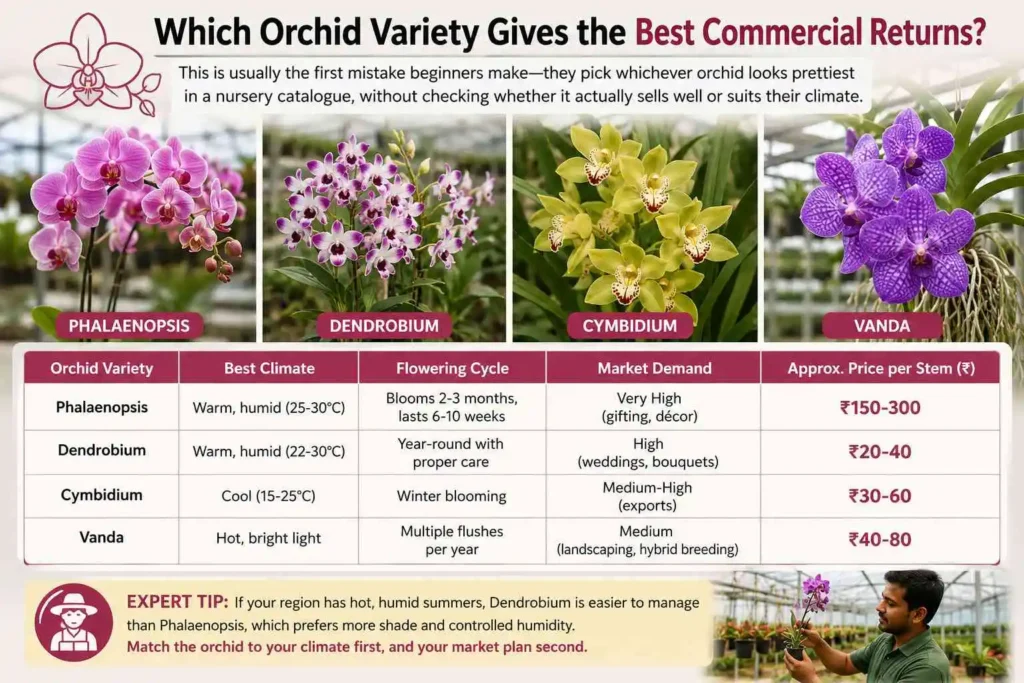 Which Orchid Variety Gives the Best Commercial Returns?