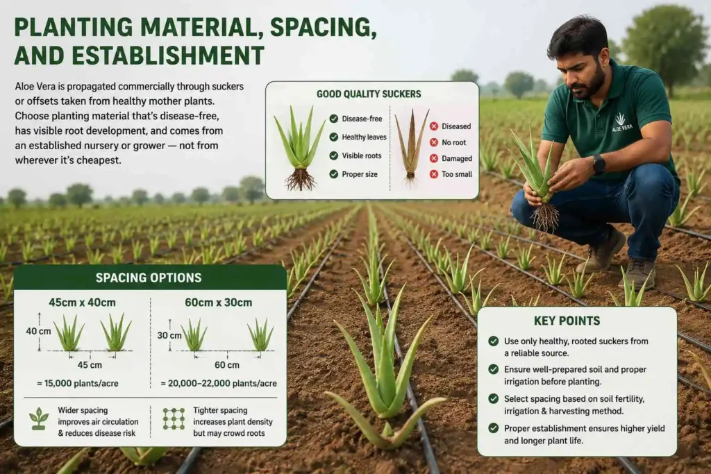 Planting Material, Spacing, and Establishment