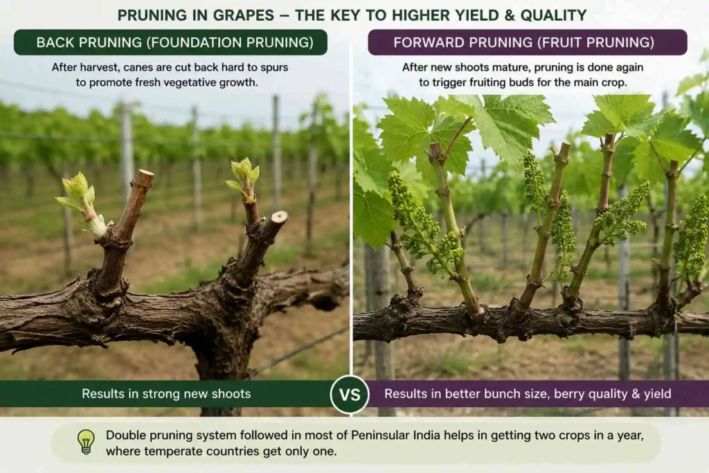 Pruning: The Real Backbone of Grapes Farming