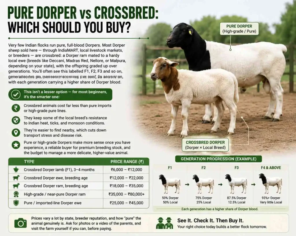 Pure Dorper vs Crossbred: Which Should You Buy?