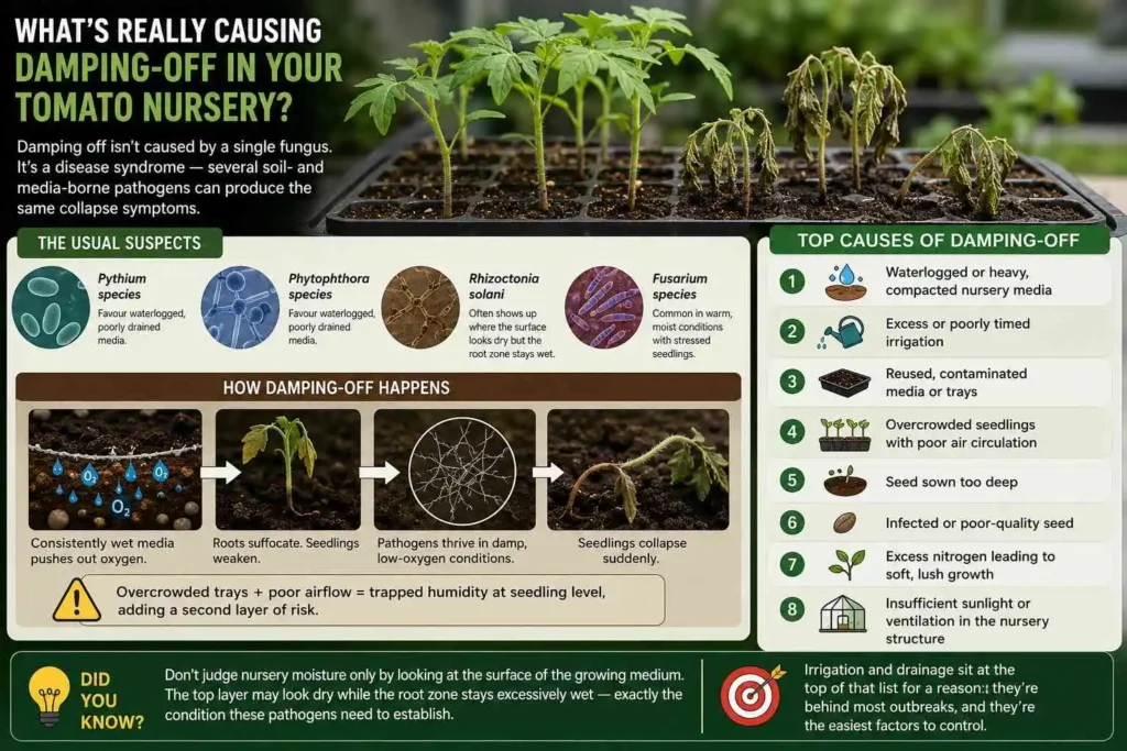 What's Really Causing Damping-Off in Your Tomato Nursery?