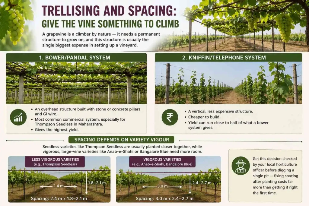 Trellising and Spacing: Give the Vine Something to Climb
