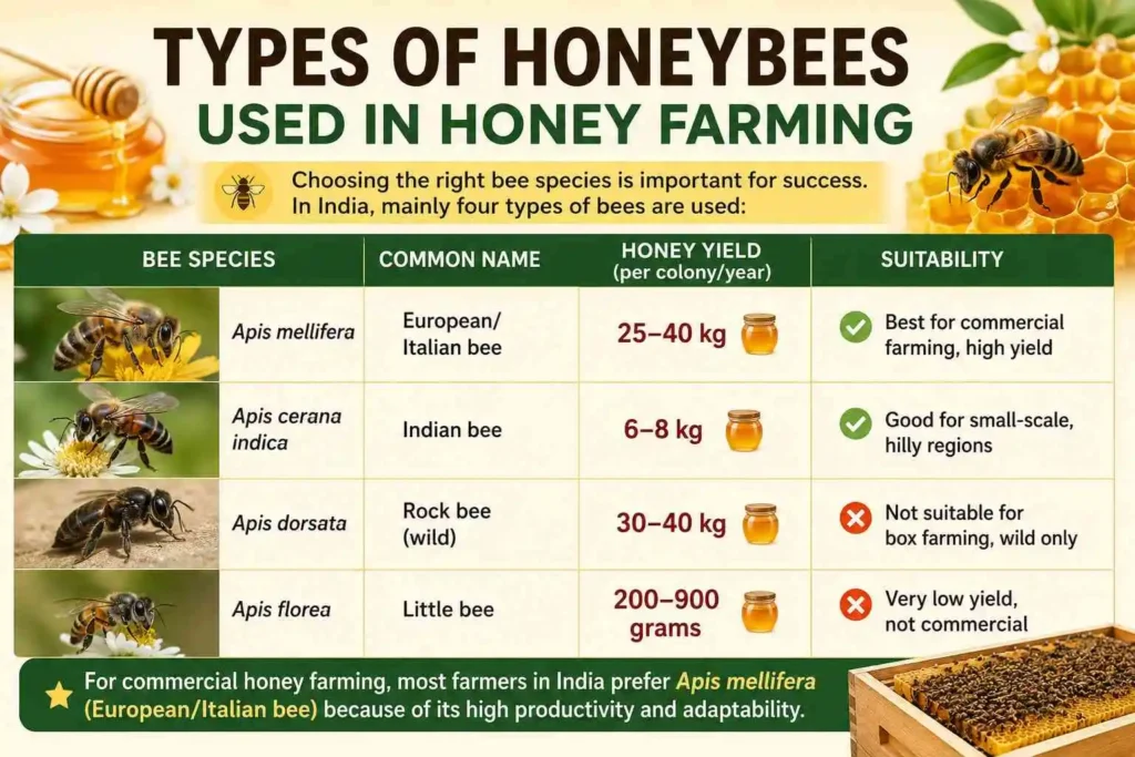 Types of Honeybees Used in Honey Farming