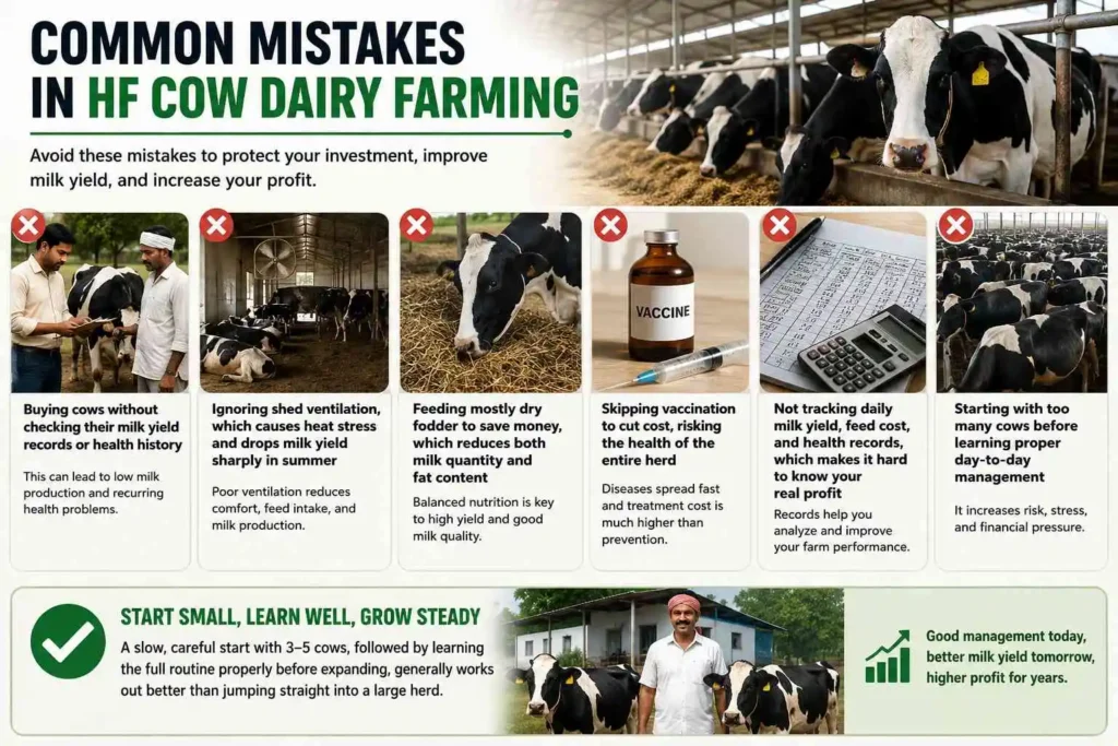 Common Mistakes in HF Cow Dairy Farming