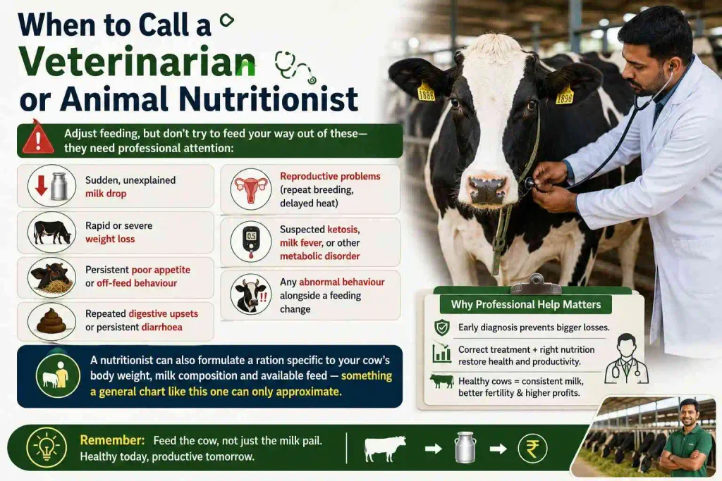 When to Call a Veterinarian or Animal Nutritionist