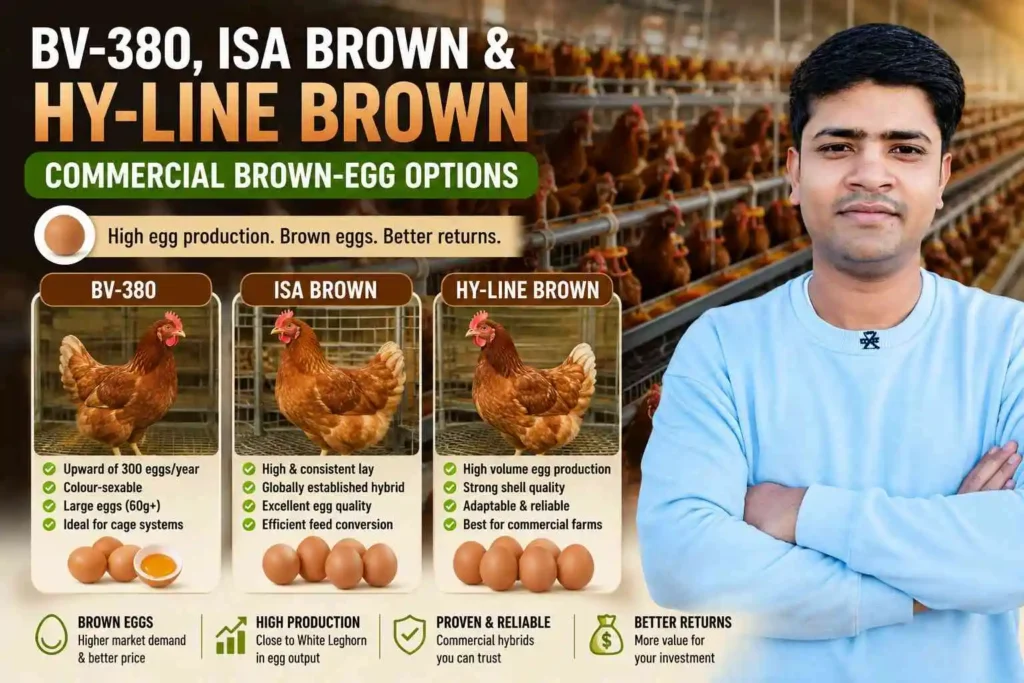 BV-380, ISA Brown, and Hy-Line Brown: Commercial Brown-Egg Options
