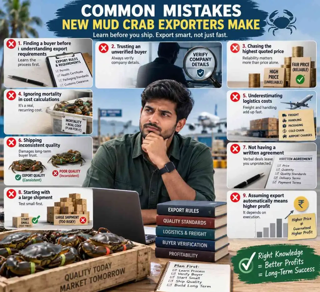 Common Mistakes New Mud Crab Exporters Make
