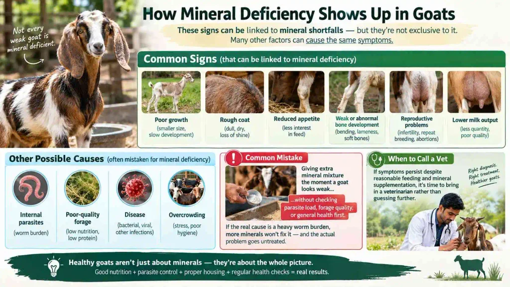 How Mineral Deficiency Shows Up in Goats