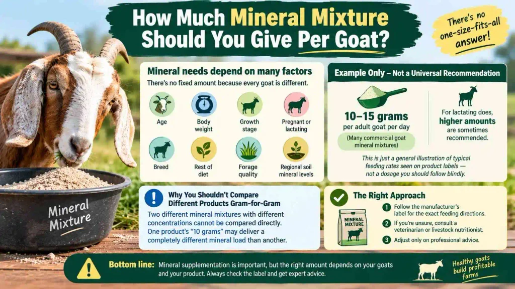 How Much Mineral Mixture Should You Give Per Goat?