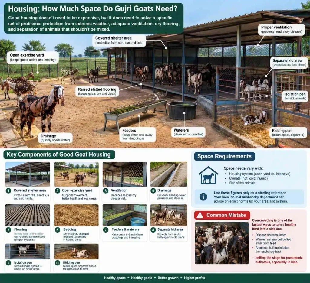 Housing: How Much Space Do Gujri Goats Need?