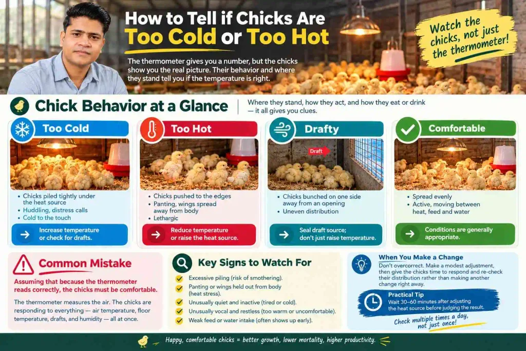 How to Tell if Chicks Are Too Cold or Too Hot