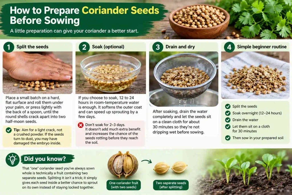 3. How to Prepare Coriander Seeds Before Sowing