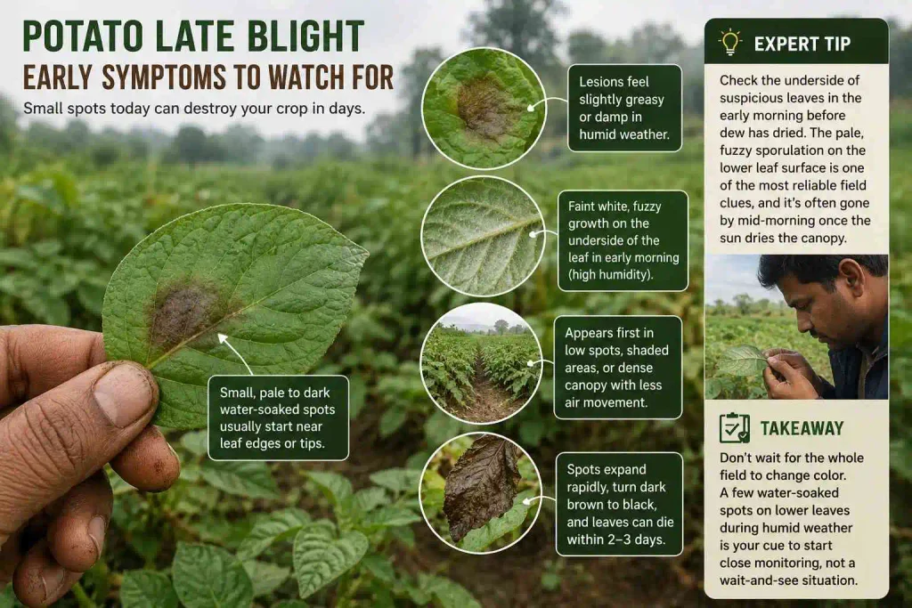 Potato Late Blight Symptoms: The First Signs Farmers Often Miss