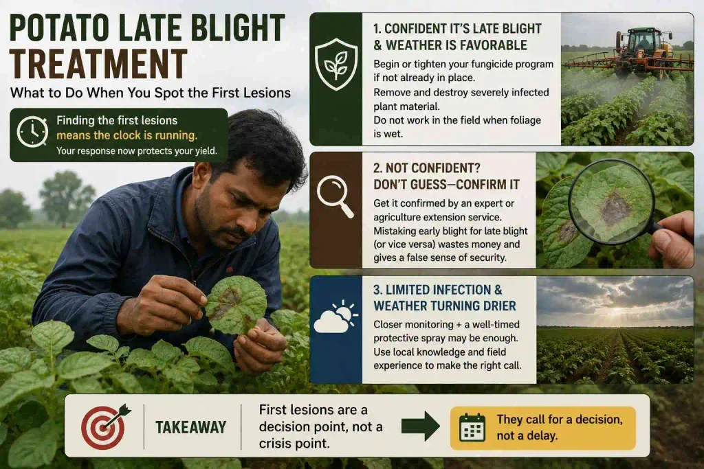 Potato Late Blight Treatment: What to Do When You Spot the First Lesions