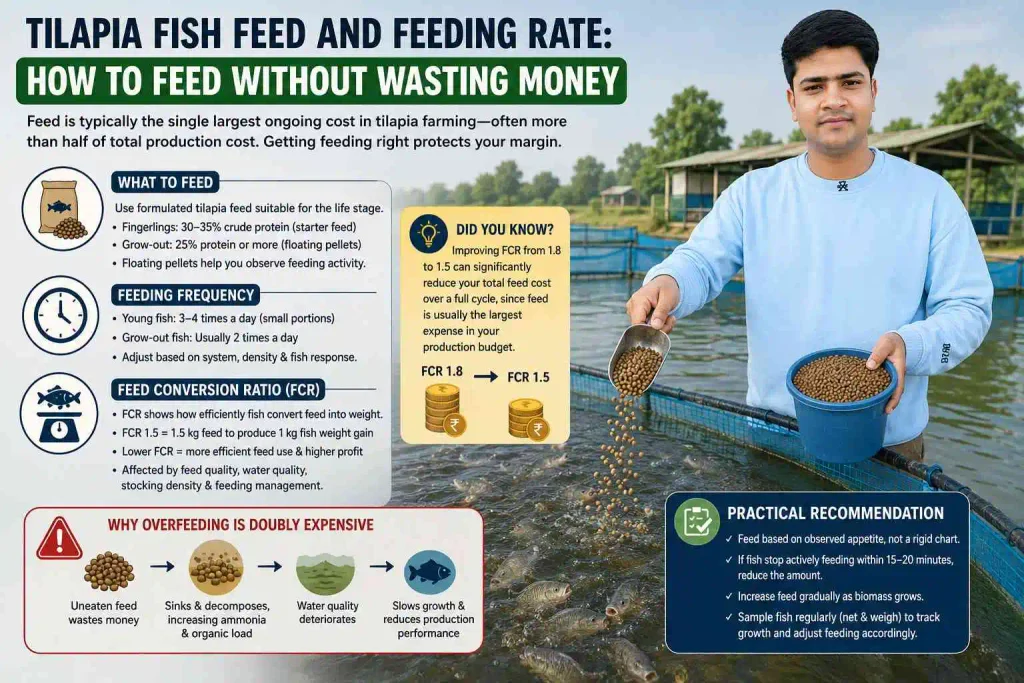 Tilapia Fish Feed and Feeding Rate: How to Feed Without Wasting Money