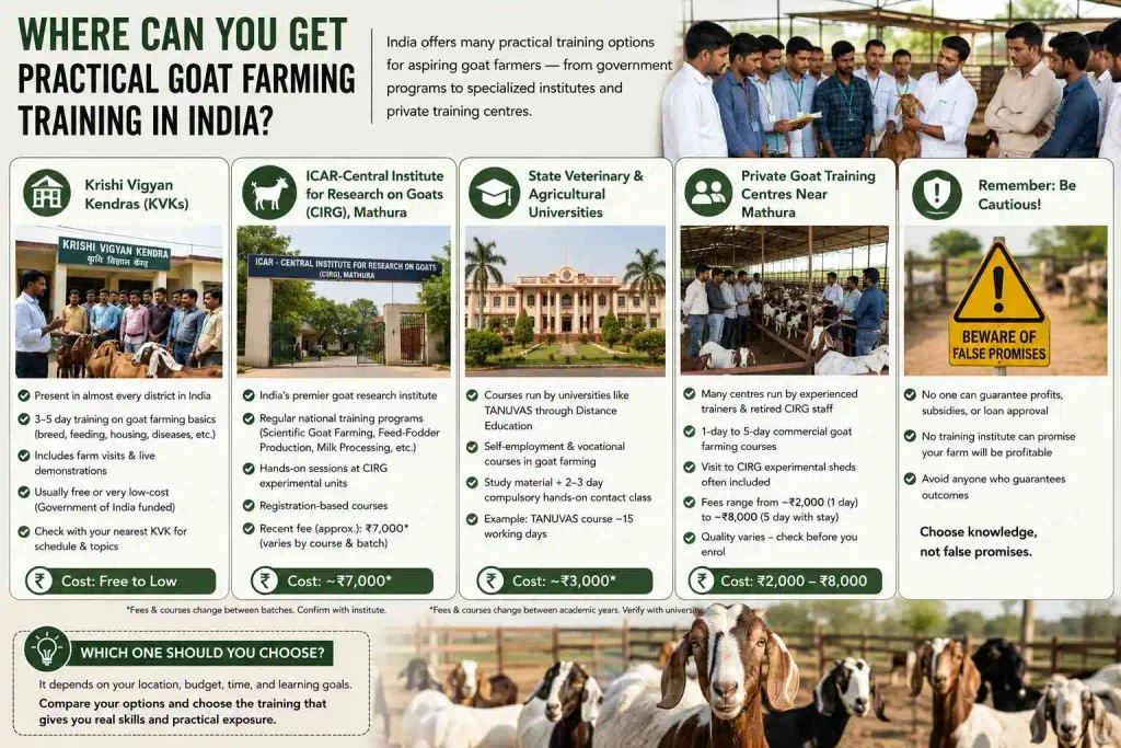 Where Can You Get Practical Goat Farming Training in India?