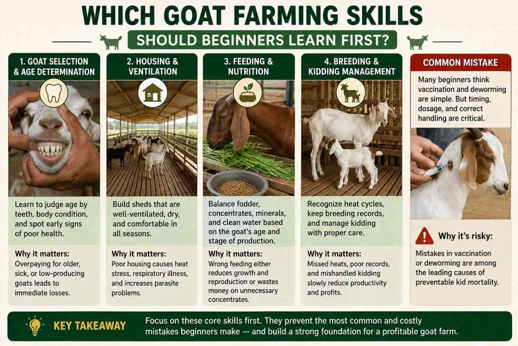 Which Goat Farming Skills Should Beginners Learn First?