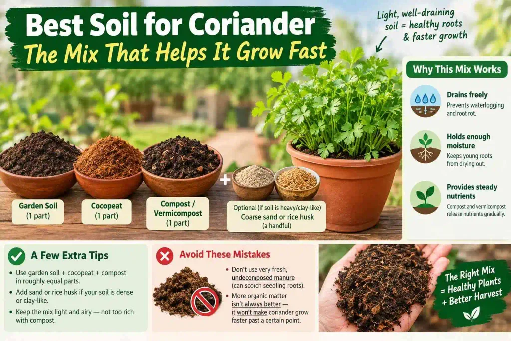 5. Best Soil for Coriander: The Mix That Helps It Grow Fast