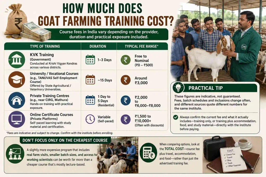 How Much Does Goat Farming Training Cost?
