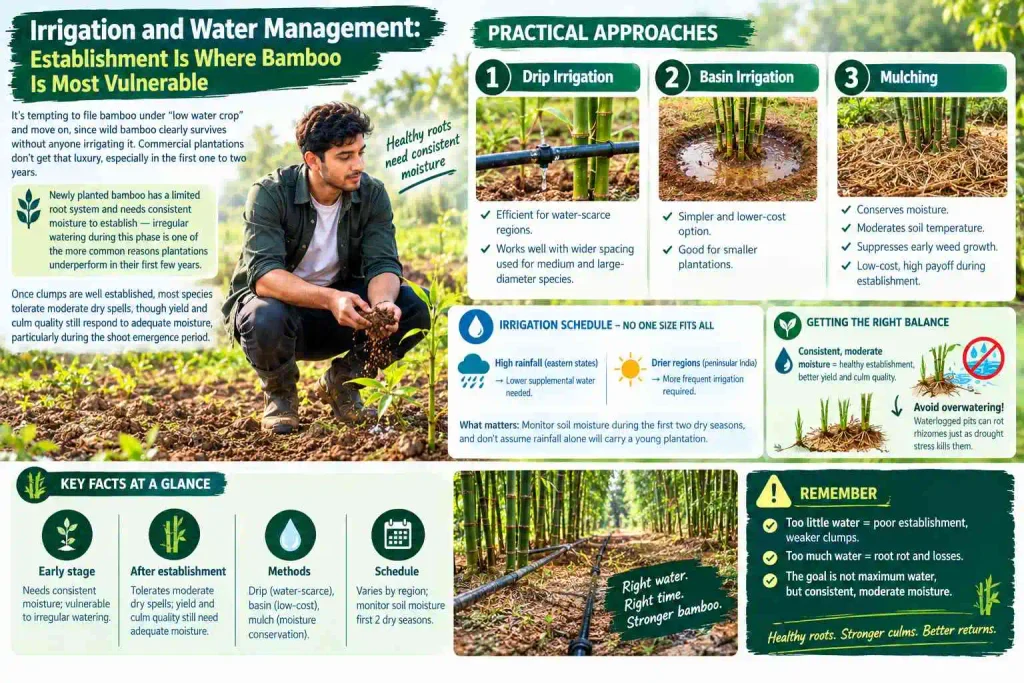 Irrigation and Water Management: Establishment Is Where Bamboo Is Most Vulnerable