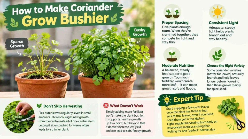 9. How to Make Coriander Grow Bushier