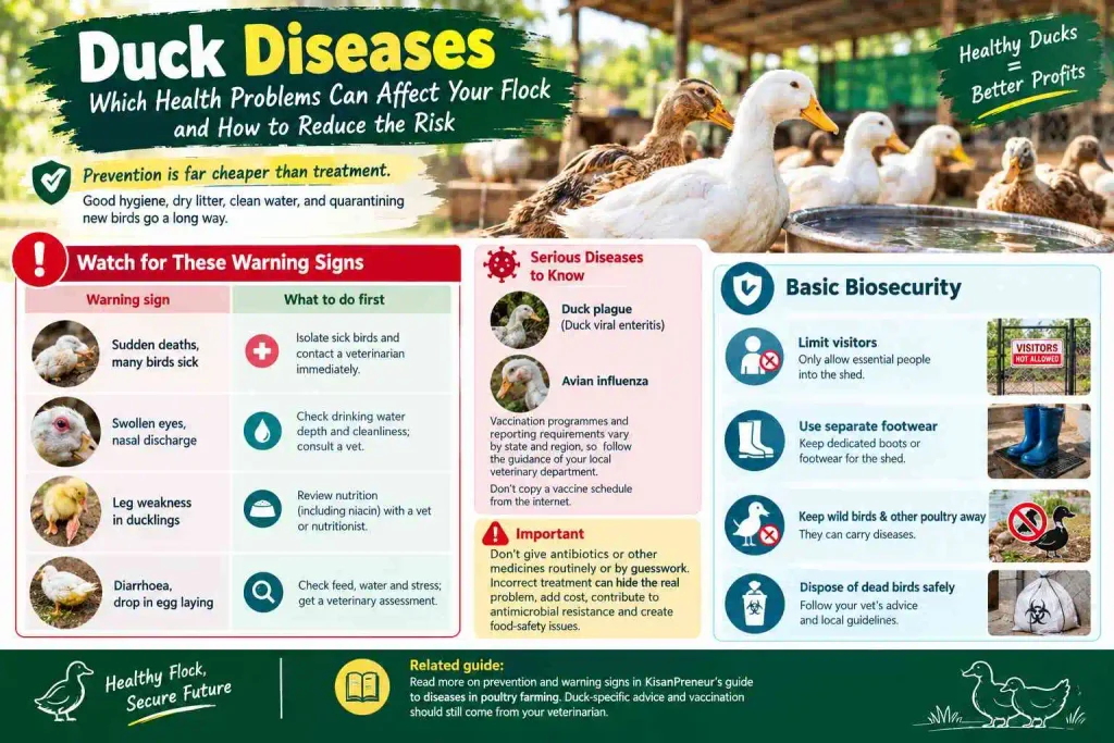 Duck Diseases: Which Health Problems Can Affect Your Flock and How to Reduce the Risk