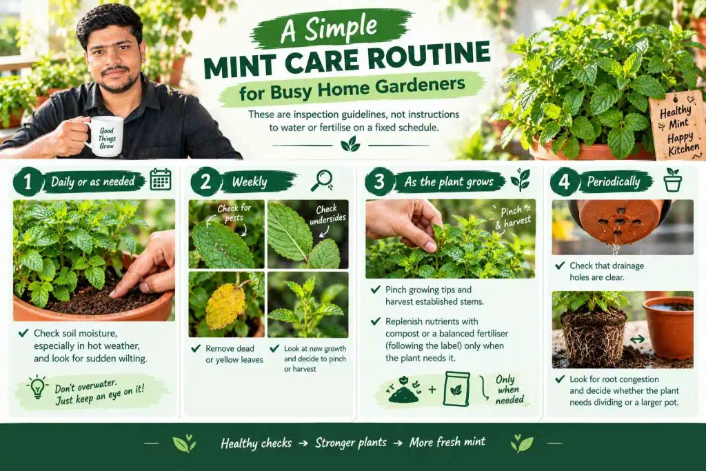 A Simple Mint Care Routine for Busy Home Gardeners