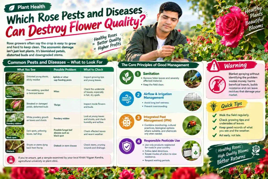 Which Rose Pests and Diseases Can Destroy Flower Quality?