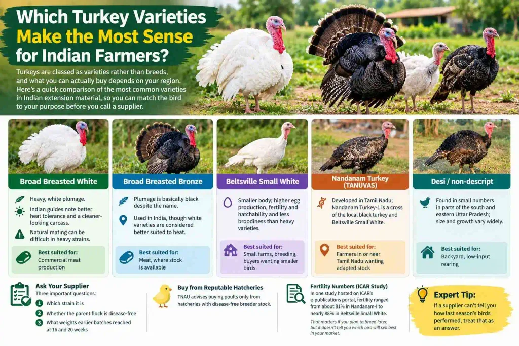 Which Turkey Varieties Make the Most Sense for Indian Farmers?